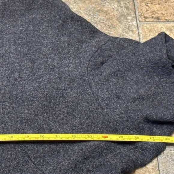 Ann Taylor Wool Blend Gray Open Front Coatigan Dolman Sleeve Medium - Picture 5 of 7